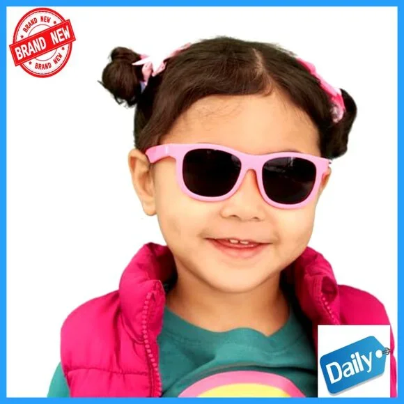 Toddler Sunglasses Flexible Rubber Frames 100% UV Protection Shatter-Resistant